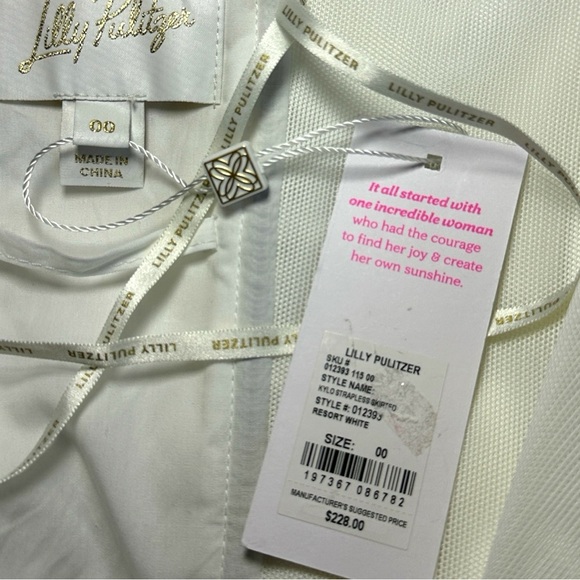 Lilly Pulitzer Kylo Strapless Skirted Romper-Women’s 00 -White-NWT - Picture 8 of 8